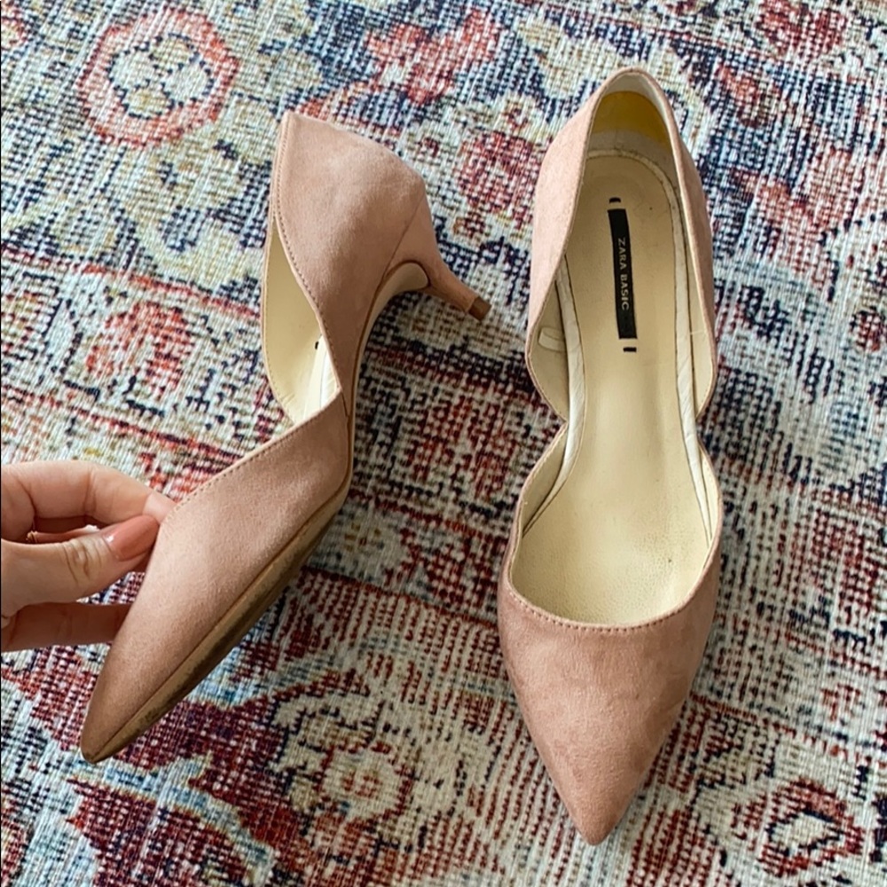 Zara dusty rose kitten heel size 37